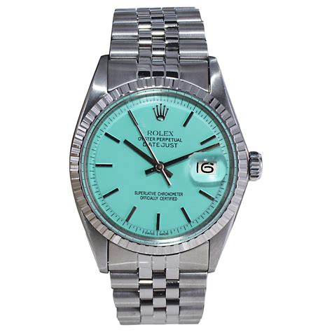 rolex tiffany blue datejust|rolex tiffany blue face.